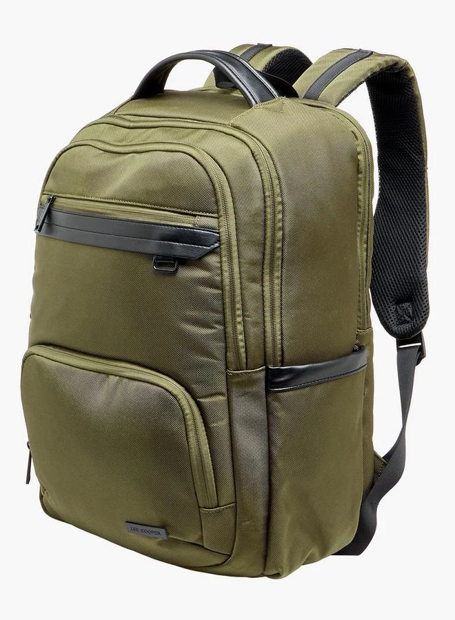 Lee Cooper KHAKI Textured Backpack With Adjustable Shoulder Straps for Men | Best Price UAE
